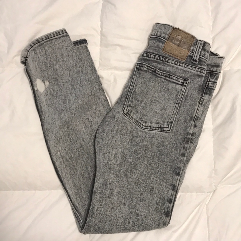 Cheap Monday Grey Acid Wash Skinny Jeans